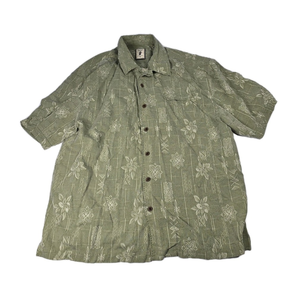 Jamaica Jaxx 100% Silk Shirt Sleeve Shirt Mens Size XXL Hawaiian Beach Vacation